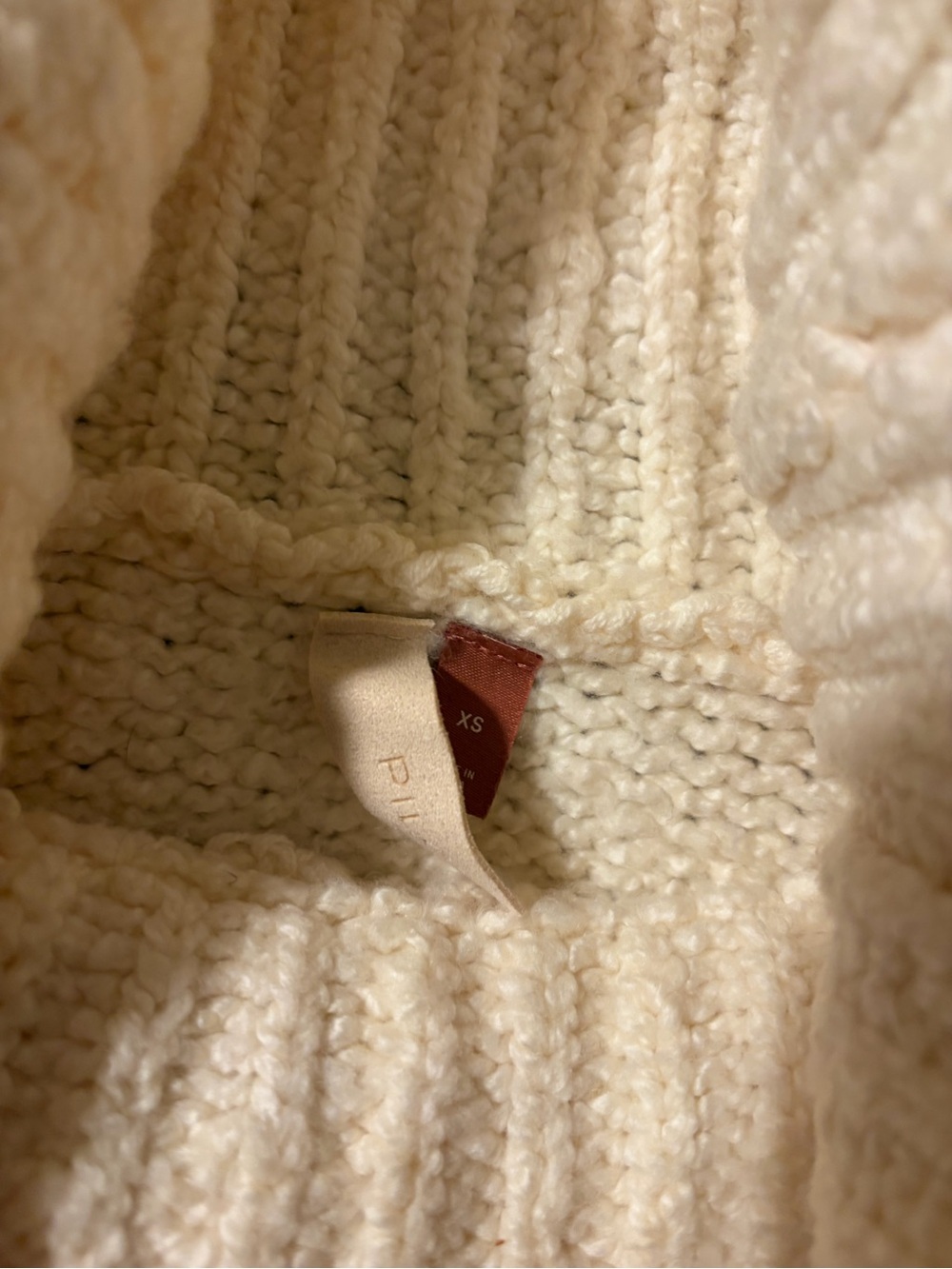 Pilcro Anthropologie Cozy Women's Cream Turtleneck Oversized Sweater - Picture 5 of 5